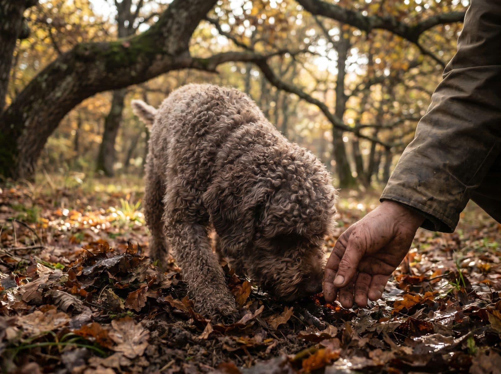 Lagotto romagnolo nei boschi